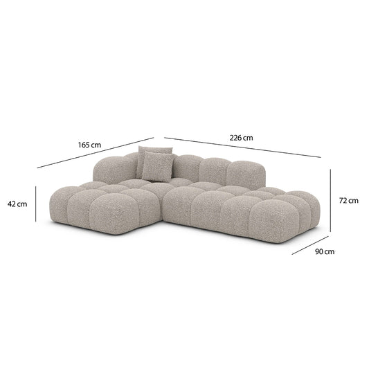 Nuage L-Shap 3 Seats Sofa Beige