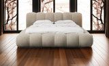 Upholstered Storage Bed with Hydraulic Lift & Slatted Base