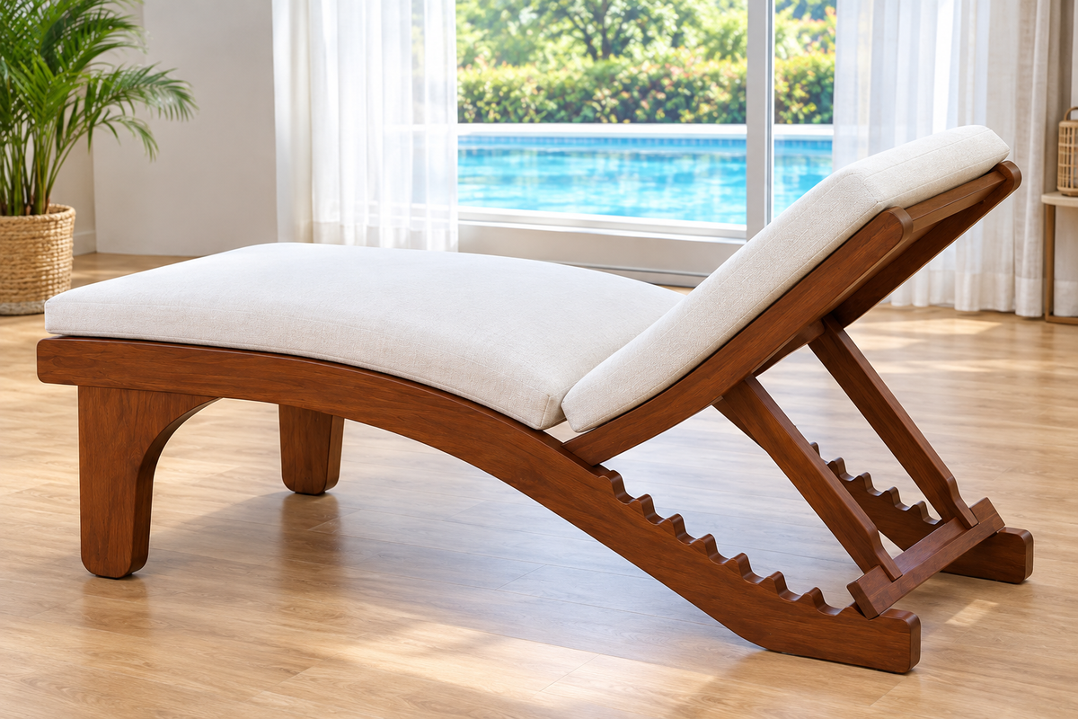 Royal Wooden Adjustable Chaise Lounge