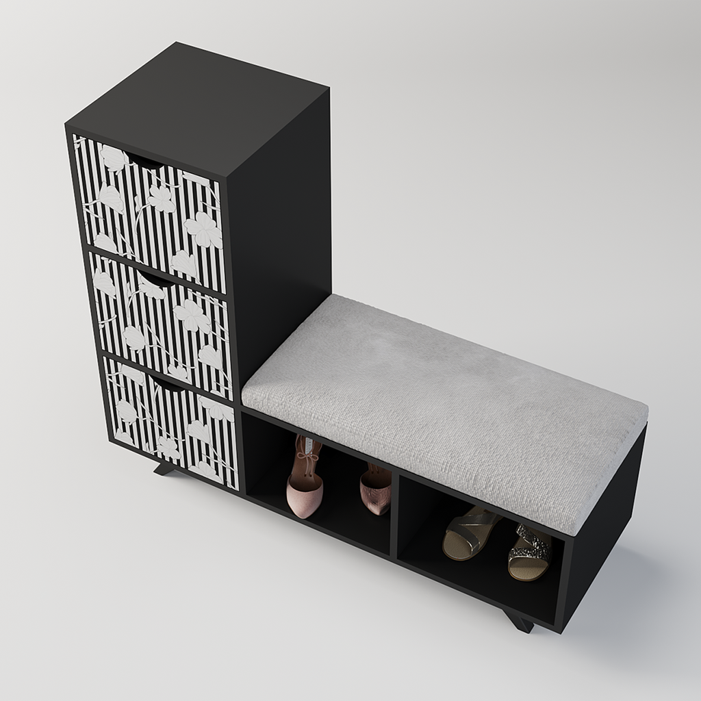 Brown Shoes Cabinet