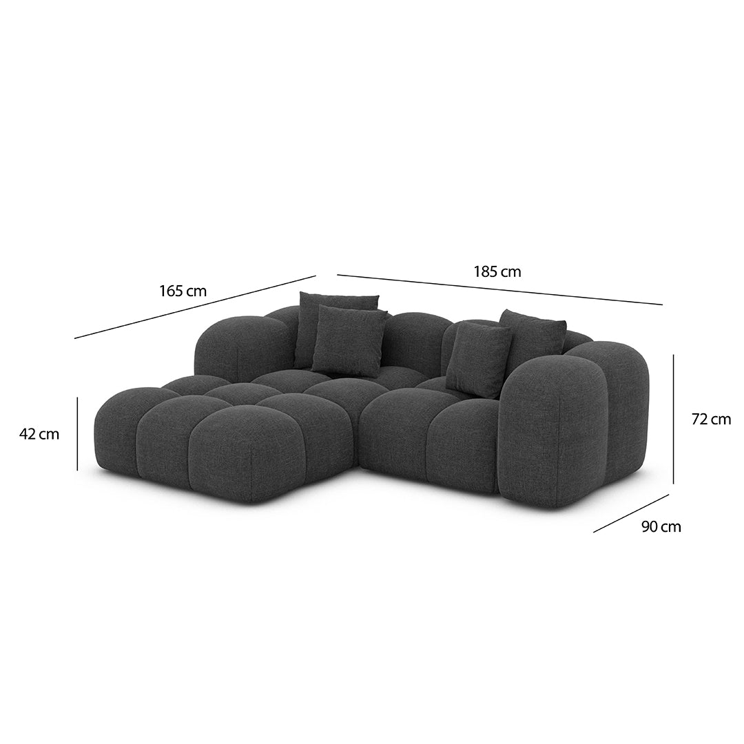 Cloud 2 Seats Sofa Dark Grey