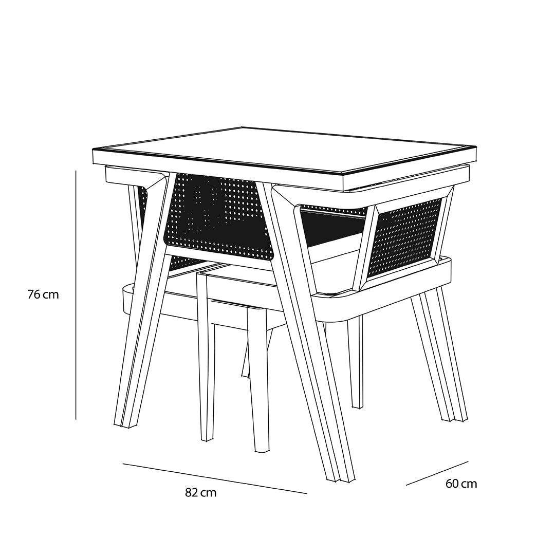 Lassio Table - 2 Chair Sets