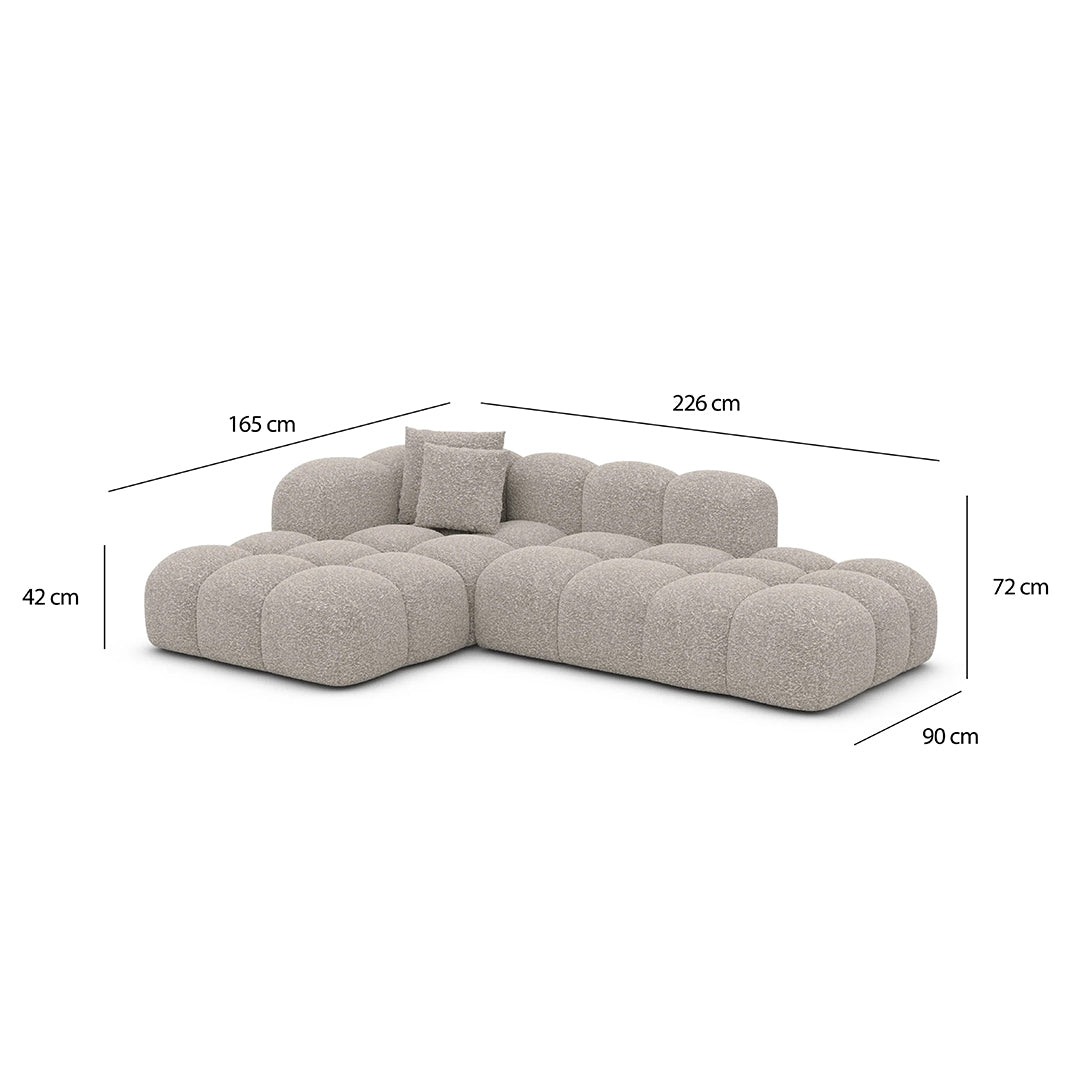 Nuage L-Shap 3 Seats Sofa Beige