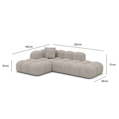 Nuage L-Shap 3 Seats Sofa Beige