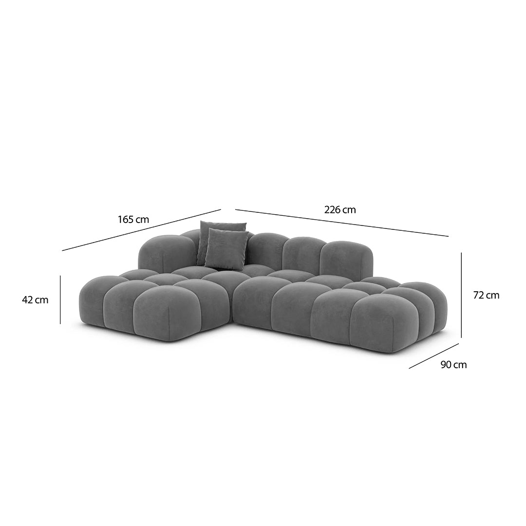 Nuage L-Shap 3 Seats Sofa Grey