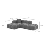 Nuage L-Shap 3 Seats Sofa Grey