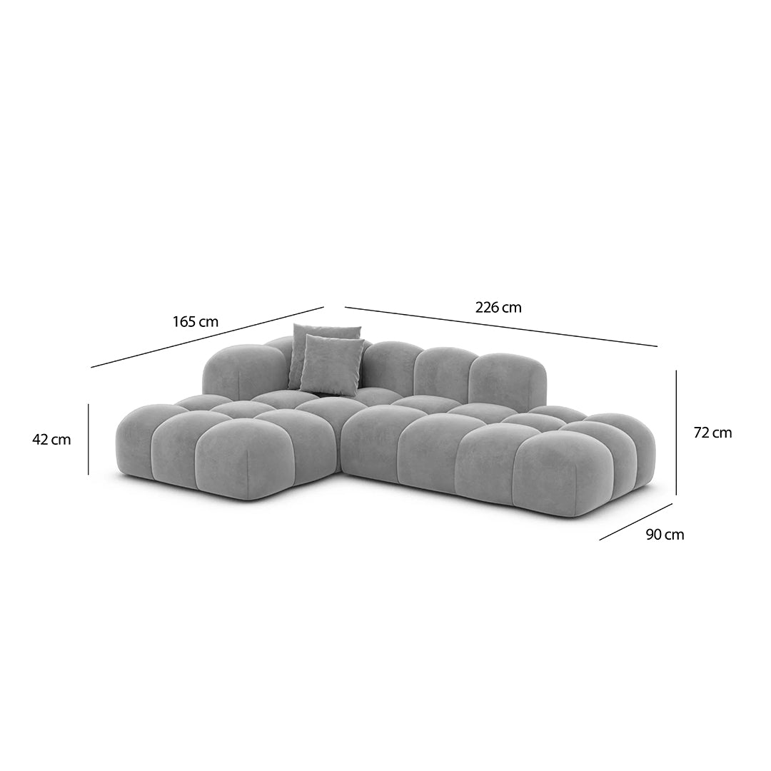Nuage L-Shap 3 Seats Sofa Lite Grey