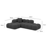 Nuage L-Shap 3 Seats Sofa Dark Grey