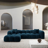 Lounge L-Shap 3 Seats Sofa Dark Blue