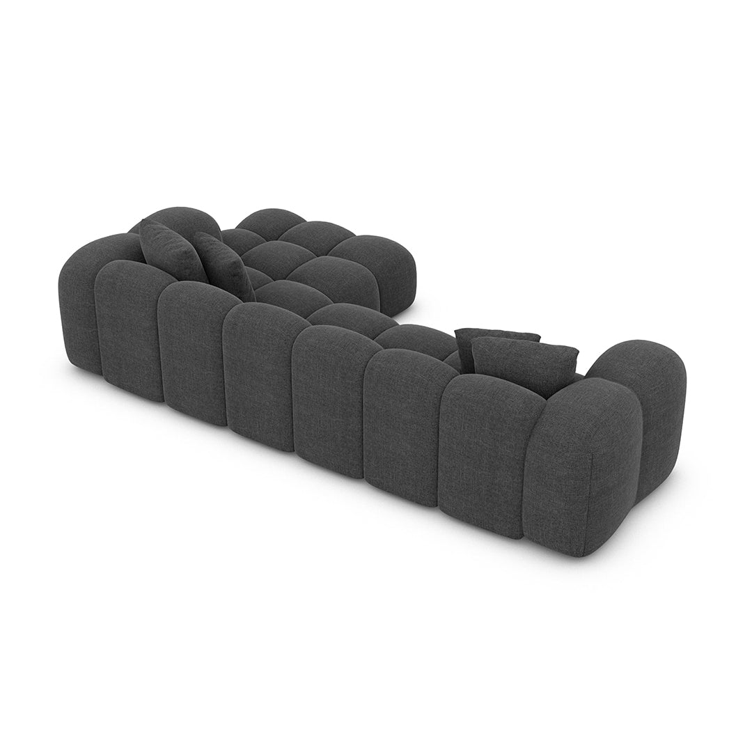 Lounge L-Shap 3 Seats Sofa Dark Grey