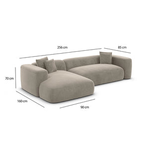 Soho L-Shape 3 Seats Sofa Beige