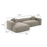 Soho L-Shape 3 Seats Sofa Beige