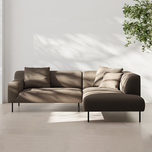 Bonnie L-Shape 3 Seats Sofa Brown