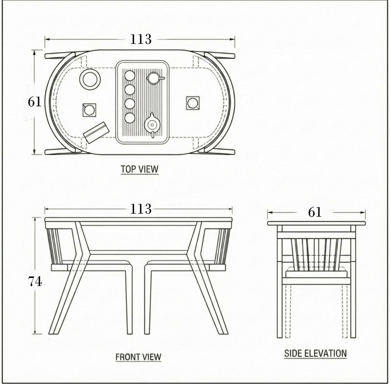Foldable Extendable Dining Table - Solid Wood Top, Space - Saving Design