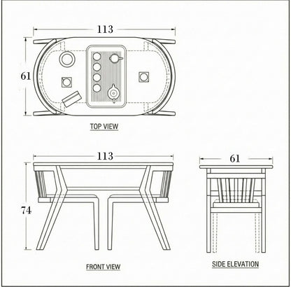 Foldable Extendable Dining Table - Solid Wood Top, Space - Saving Design