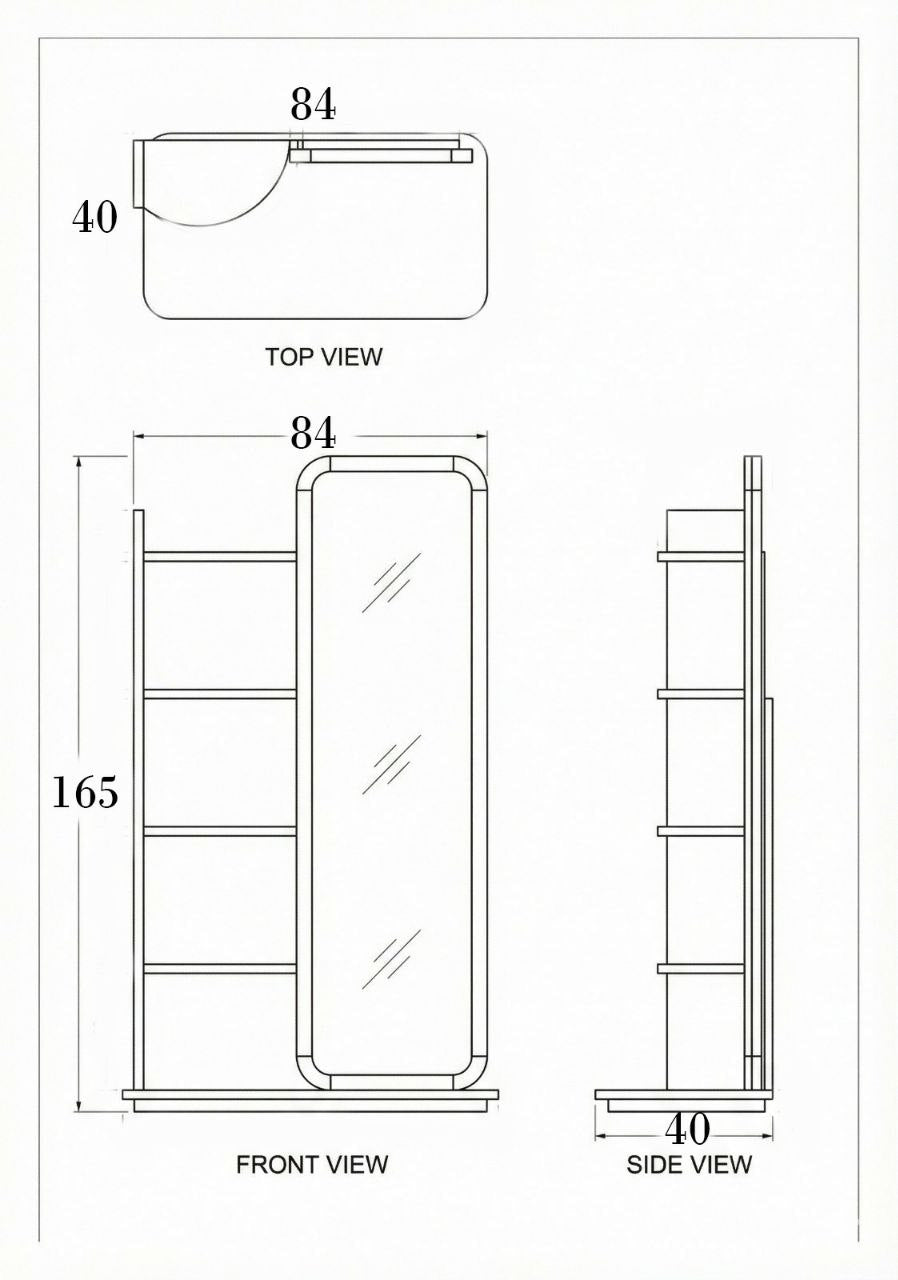 Vintage Wooden Mirror