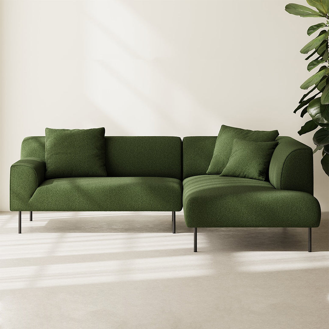 Bonnie L-Shape 3 Seats Sofa Green