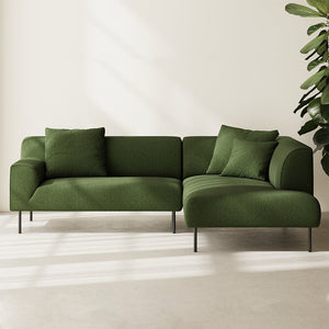 Bonnie L-Shape 3 Seats Sofa Green