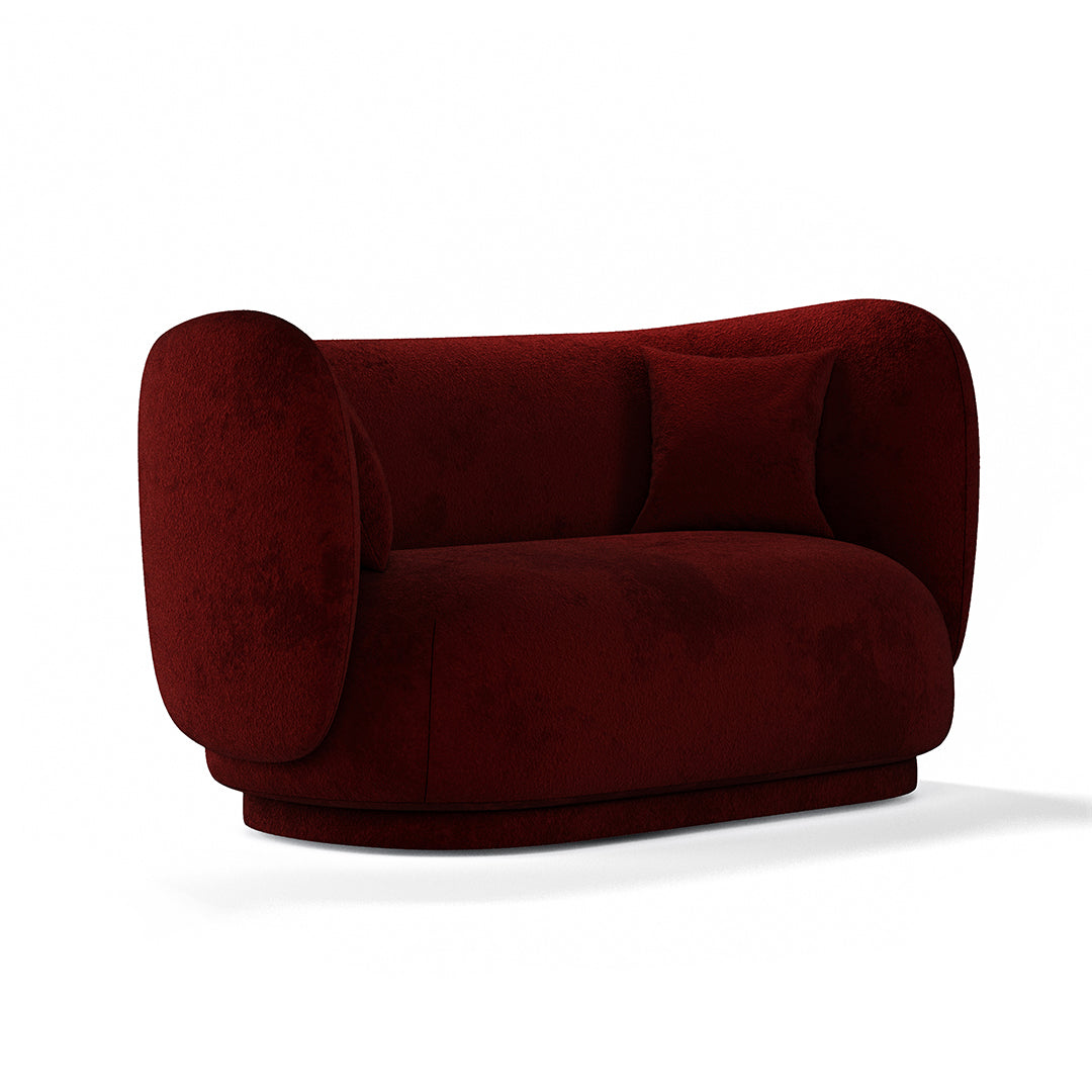 Rico 2 Seats Sofa Dark Red