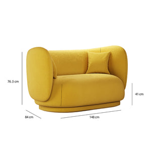 Rico 2 Seats Sofa Yellow