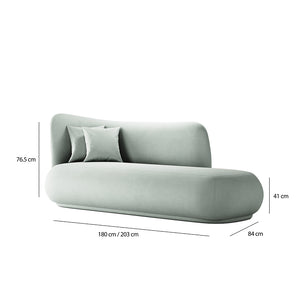 Boucle 2 Seats Sofa Soft Green