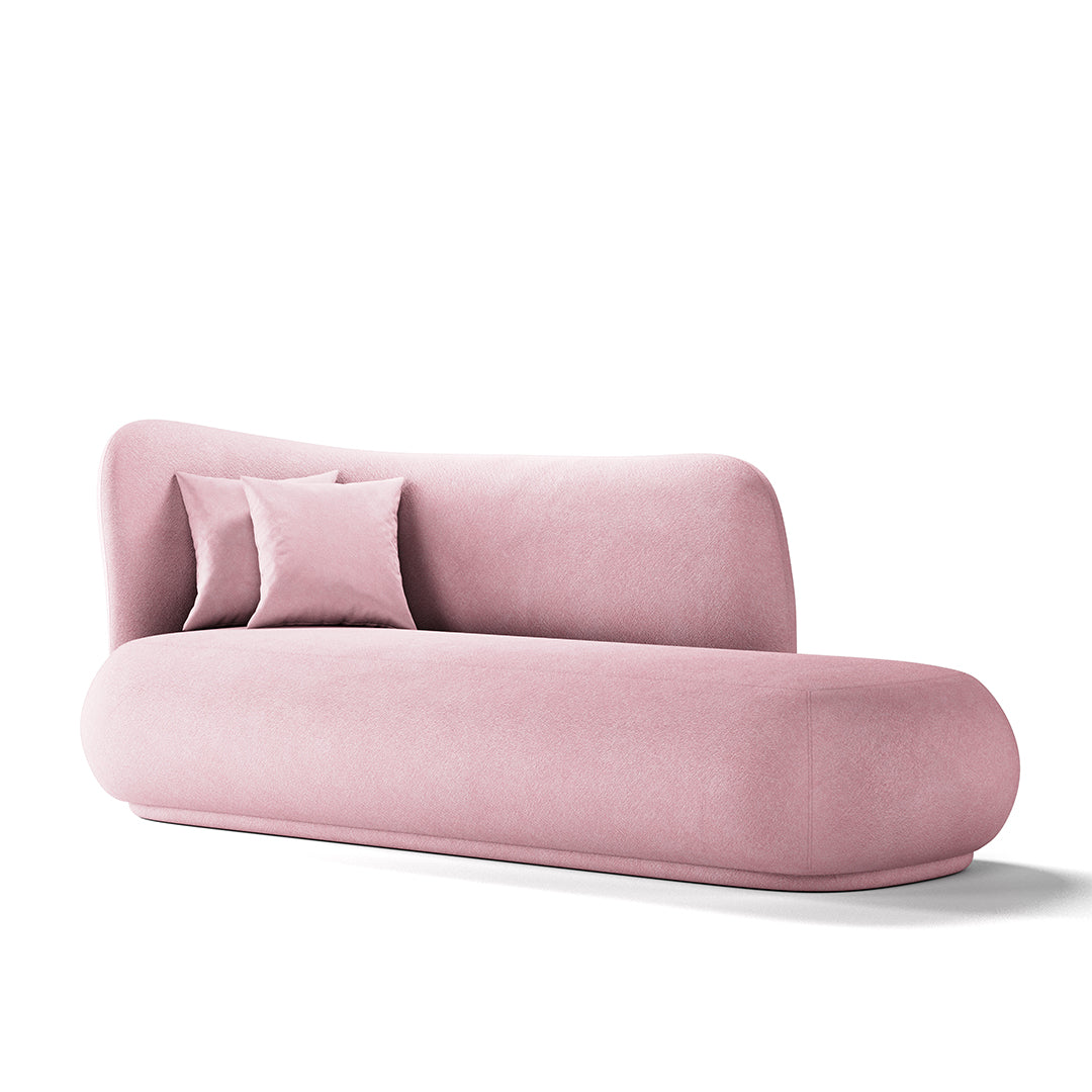Boucle 2 Seats Sofa Pink