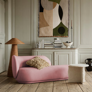 Boucle 2 Seats Sofa Pink