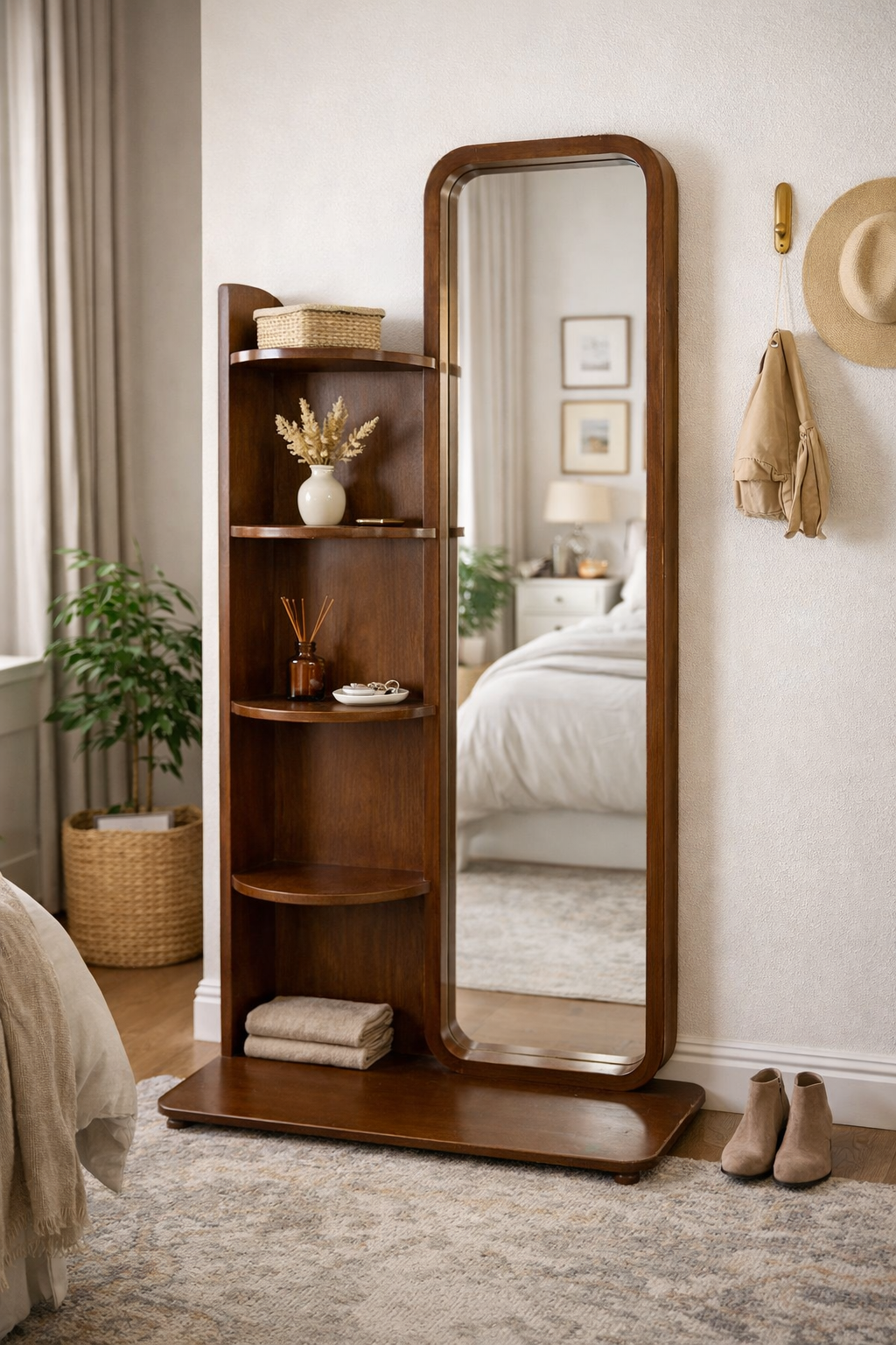 Vintage Wooden Mirror