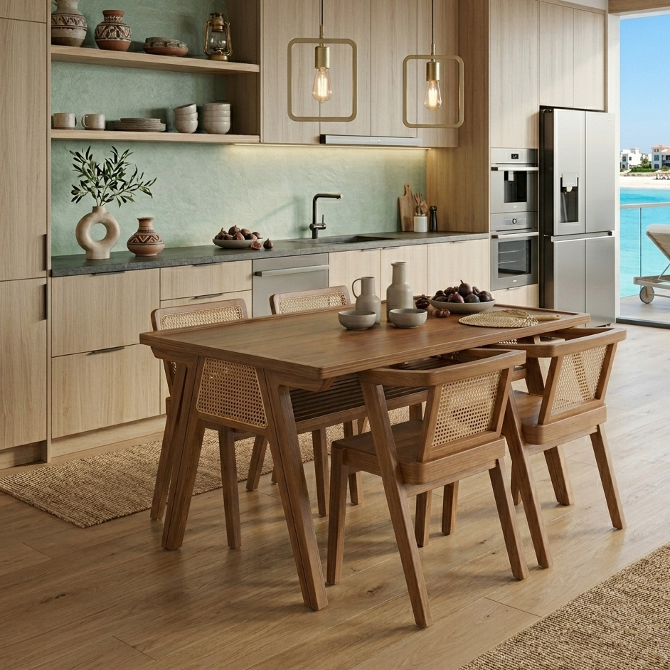 Lassio Table & 4 Chair Set