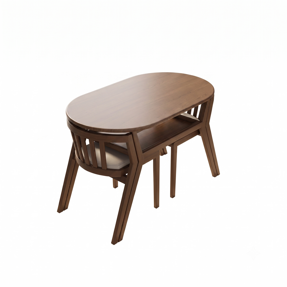 Foldable Extendable Dining Table - Solid Wood Top, Space - Saving Design