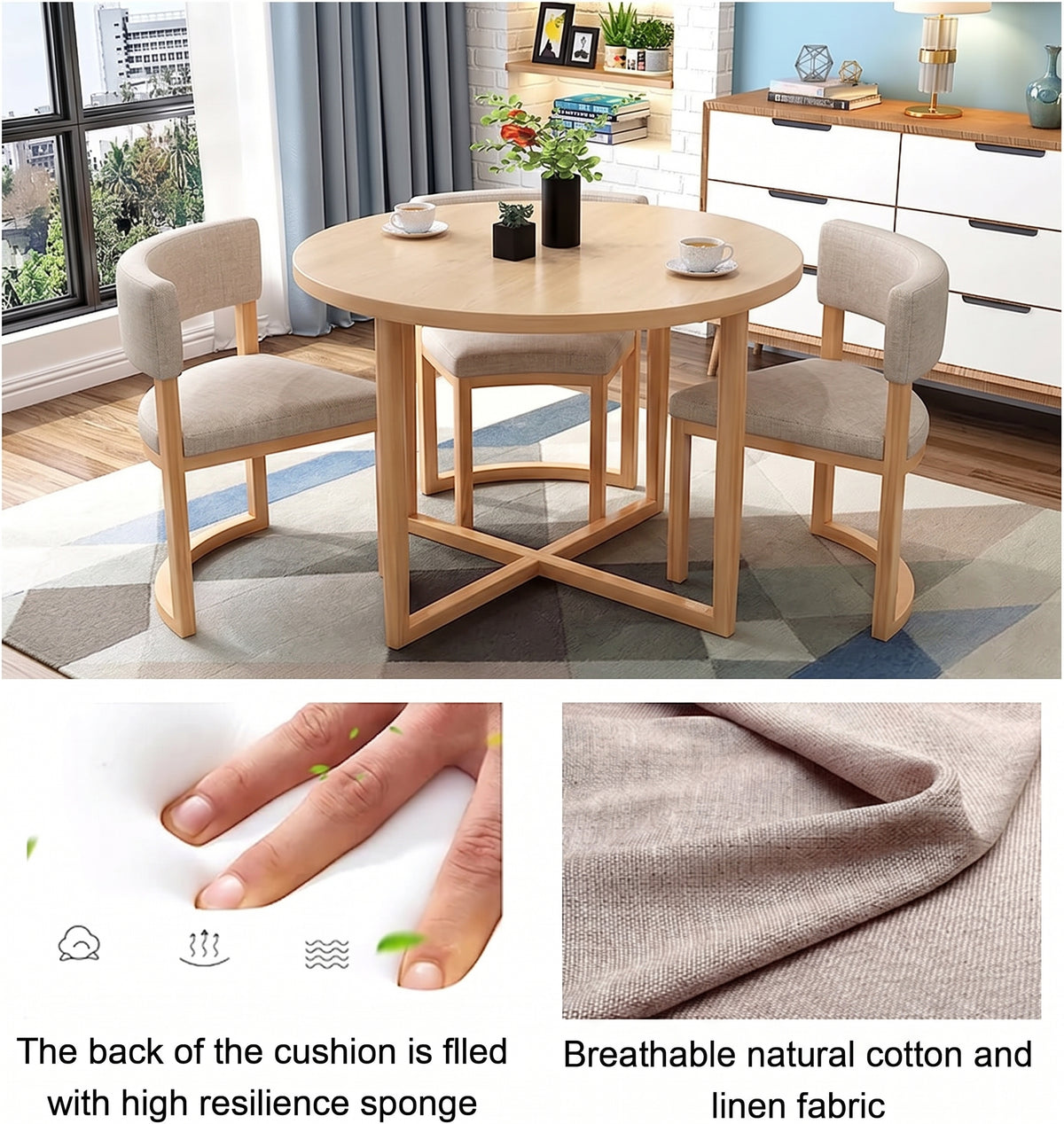 Ring 4 Sets Wood Table
