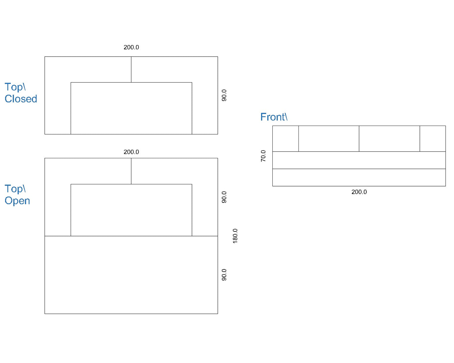 Bed 2 Seats Sofa Grey
