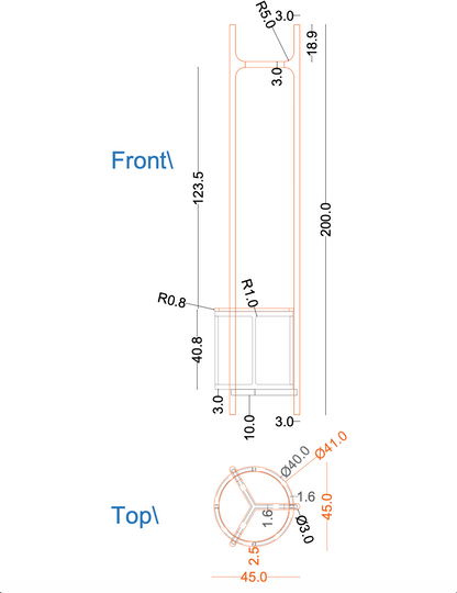 Round Cane & Beech Clothes Stand with Hidden Laundry Basket on Wheels – 200×45 cm