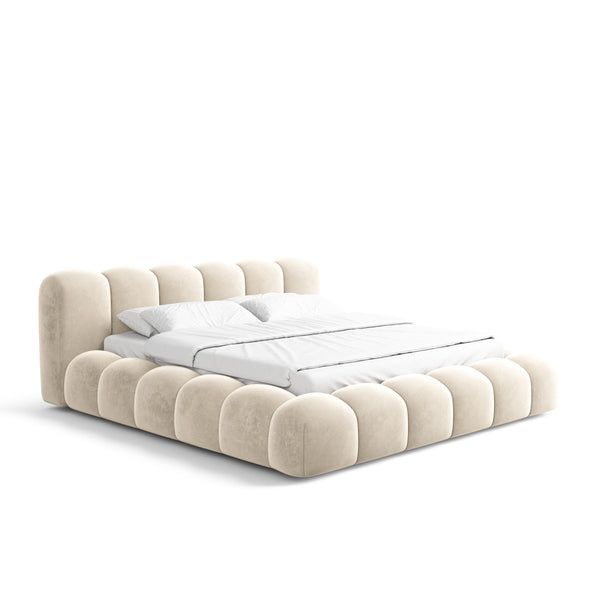 Upholstered Storage Bed with Hydraulic Lift & Slatted Base