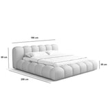 Upholstered Storage Bed with Hydraulic Lift & Slatted Base