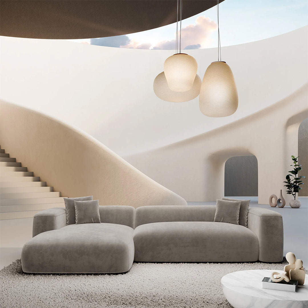 Soho L-shape sofa in a sunlit sculpted interior